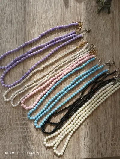 Lote Collares de cuentas multicolores - miniatura 2
