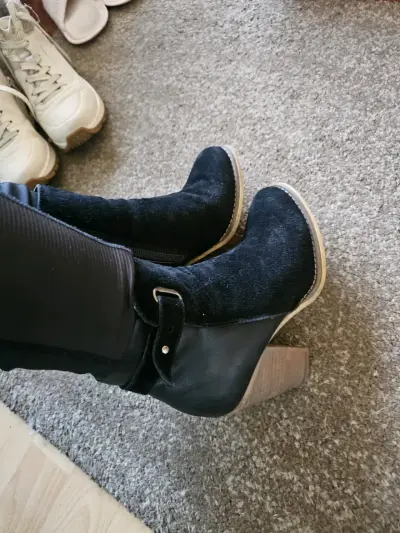 Botines de tacón alto negros - miniatura 1
