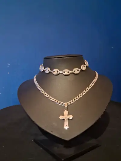Cadena gromet + pulsera gucci inflada - miniatura 1