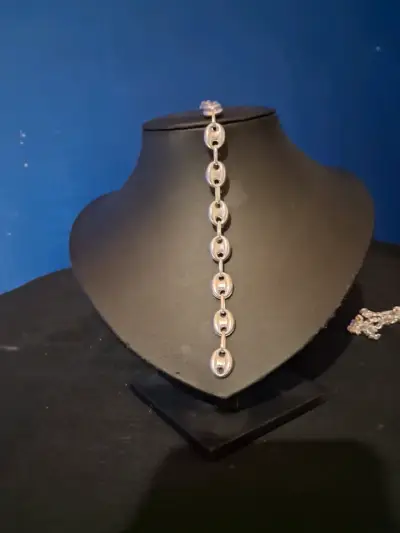 Cadena gromet + pulsera gucci inflada - miniatura 3
