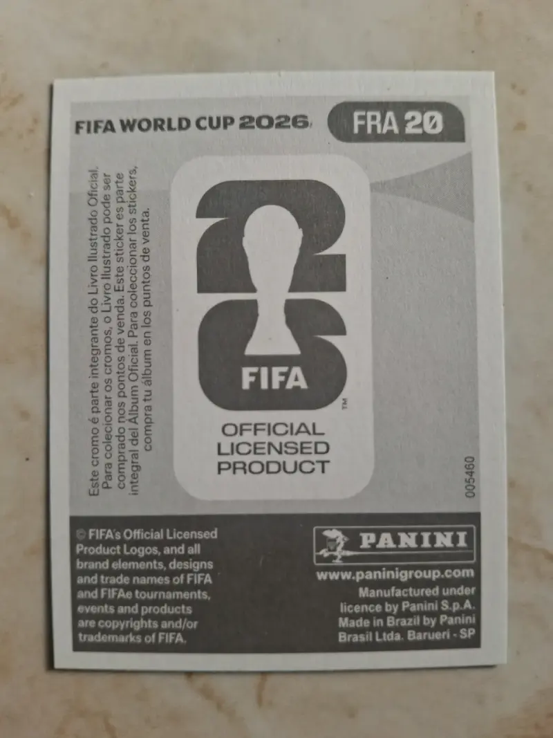 Lámina Panini Kylian Mbappé 2023 mundial 2026 - 2