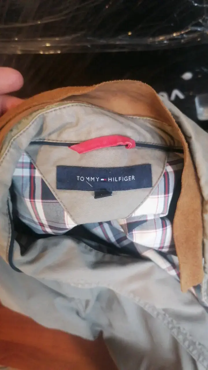 Chaqueta Tommy Hilfiger beige con forro a cuadros - 3