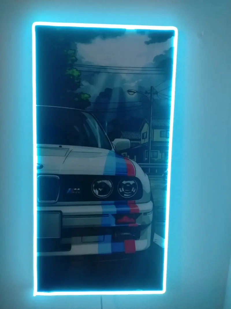 Cuadro LED decorativo resina epox auto deportivo - 2
