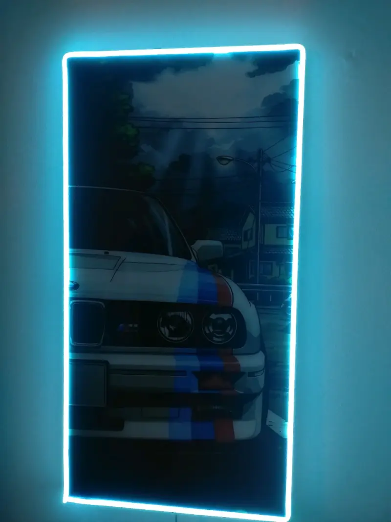 Cuadro LED decorativo resina epox auto deportivo - 3