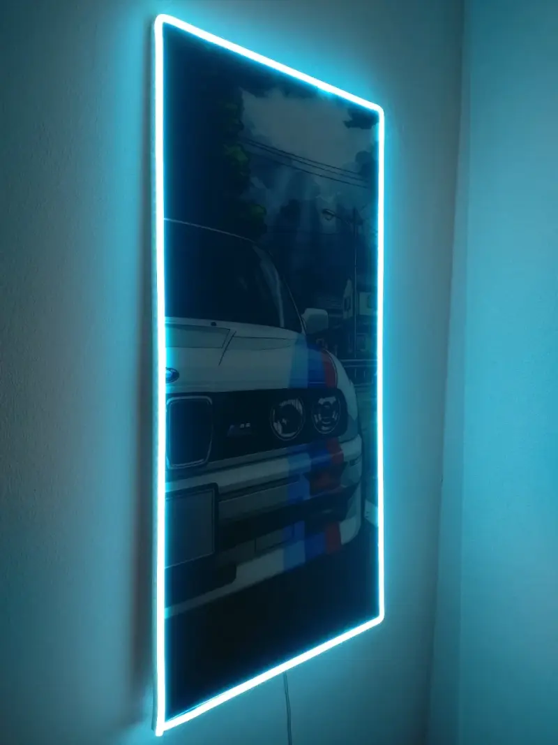Cuadro LED decorativo resina epox auto deportivo - 5