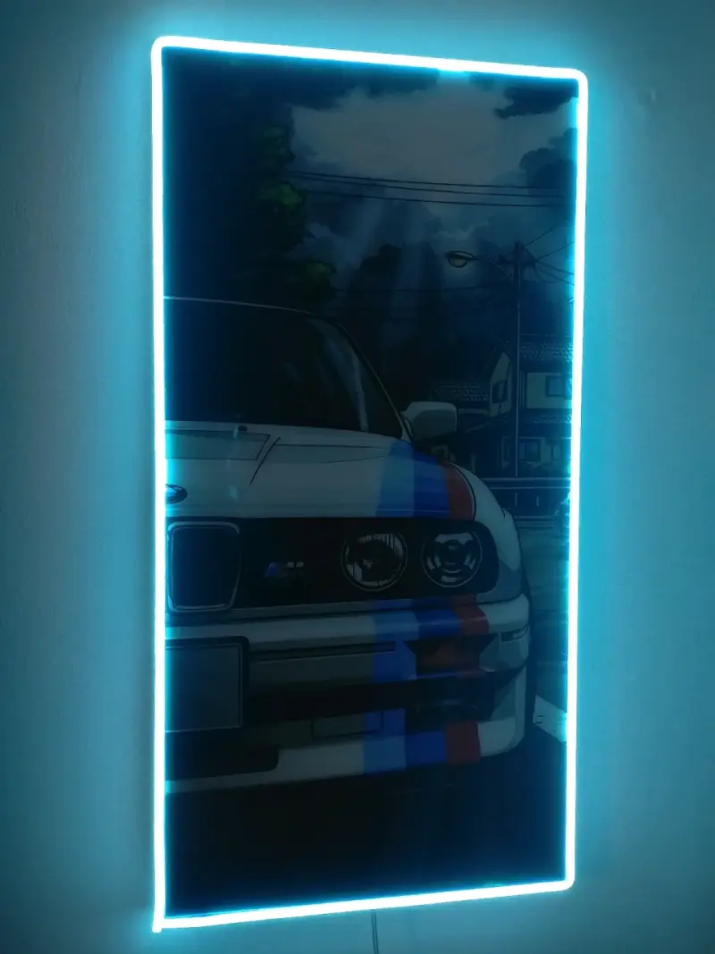 Cuadro LED decorativo resina epox auto deportivo - 6