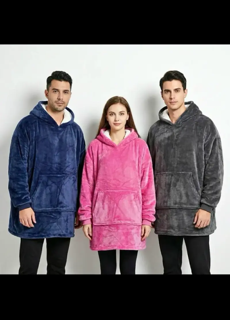 Polerón manta con capucha unisex