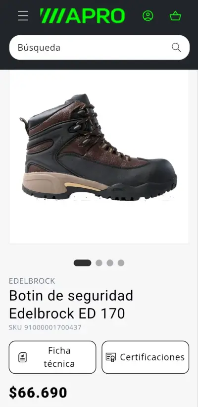 Botín de seguridad Edelbrock ED 170 - miniatura 1