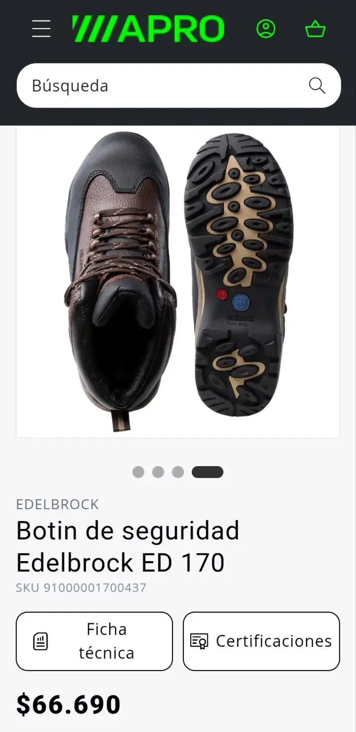 Botín de seguridad Edelbrock ED 170 - 4