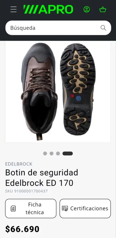 Botín de seguridad Edelbrock ED 170 - miniatura 4