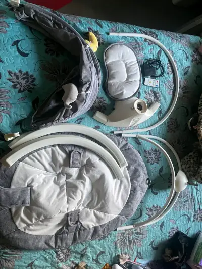Silla mecedora para bebé con toldo - miniatura 5