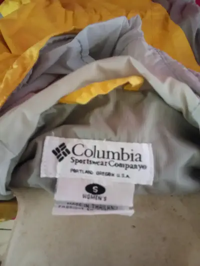 Chaqueta impermeable amarilla Columbia - miniatura 3