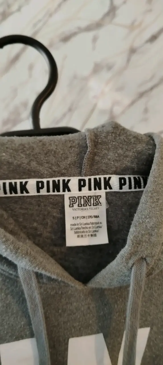 Polerón con capucha gris PINK - 3