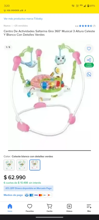 Centro de actividades para bebé con juguetes - miniatura 2
