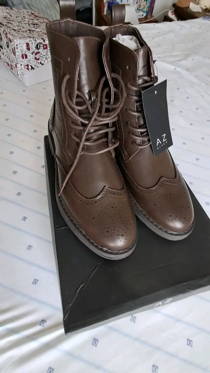 Botas de cuero marrón A.Z Black - 1