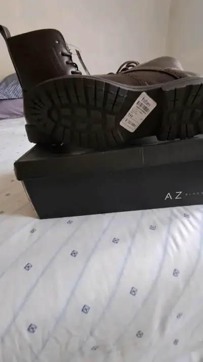 Botas de cuero marrón A.Z Black - miniatura 4