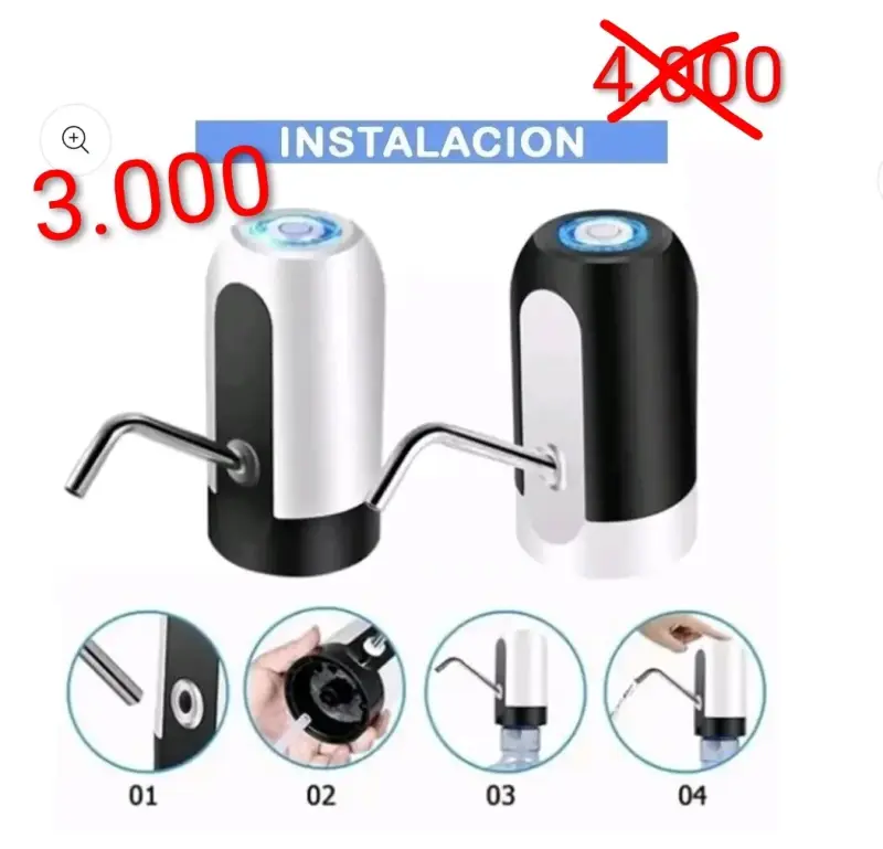 Dispensador de agua eléctrico recargable