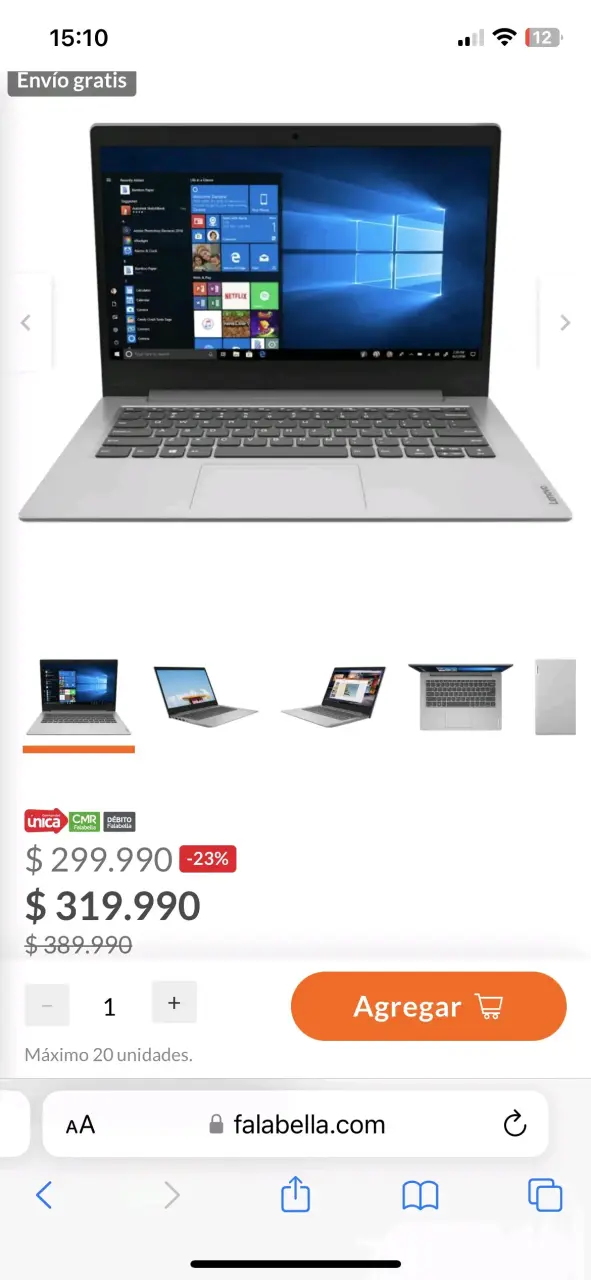 Laptop Lenovo con cargador incluido - 3