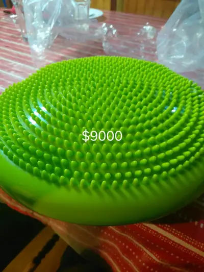 Cojín de equilibrio verde para ejercicio - miniatura 1