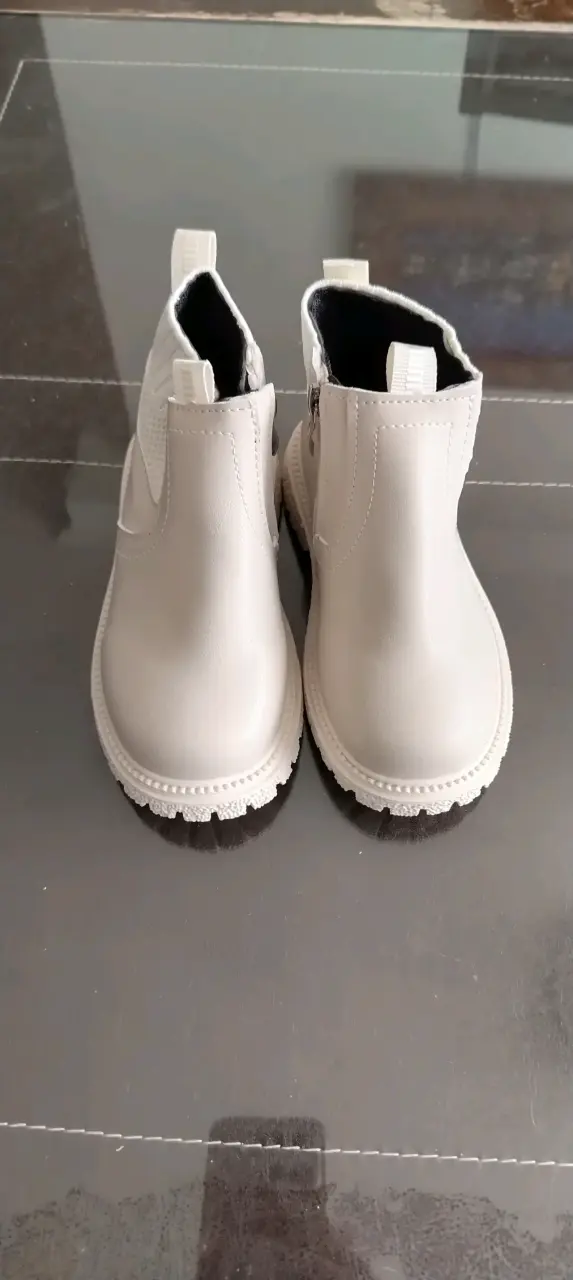 Botines blancos para niñas con cierre lateral - 2