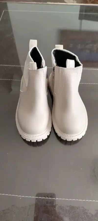 Botines blancos para niñas con cierre lateral - miniatura 2