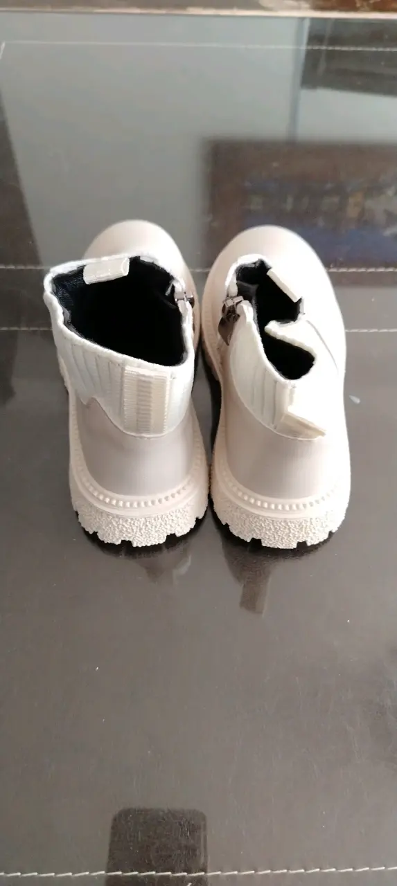 Botines blancos para niñas con cierre lateral - 4