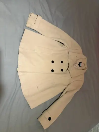 Chaquetón beige de lana Index - miniatura 2
