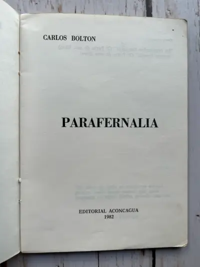 Libro 'Parafernalia' de Carlos Bolton - miniatura 4