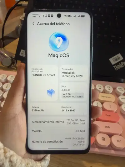 Smartphone honor 90 smart con pantalla grande - miniatura 2