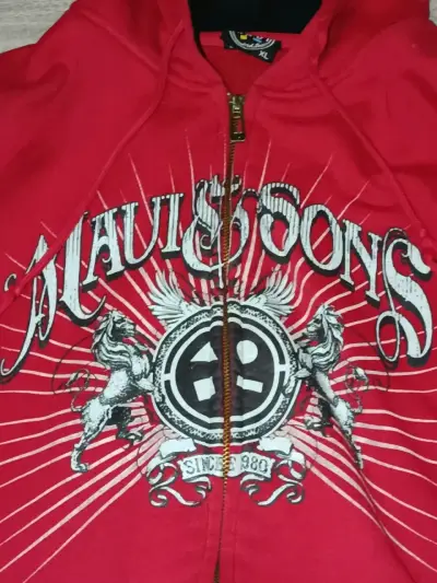 Polerón rojo con capucha Maui & Sons - miniatura 1