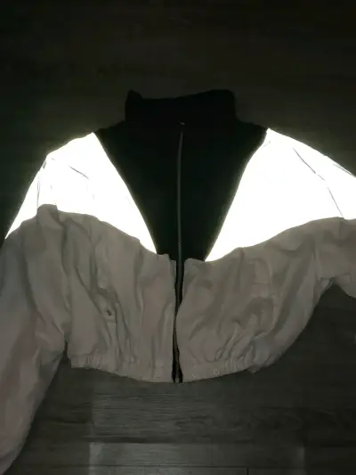 Chaqueta reflectante blanca, negra y gris - miniatura 1