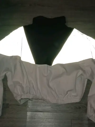 Chaqueta reflectante blanca, negra y gris - miniatura 3