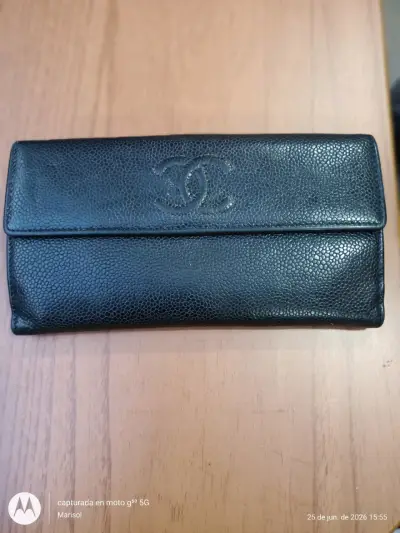 Cartera de cuero negra elegante - miniatura 2