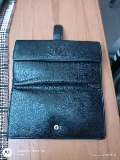 Cartera de cuero negra elegante - miniatura 3