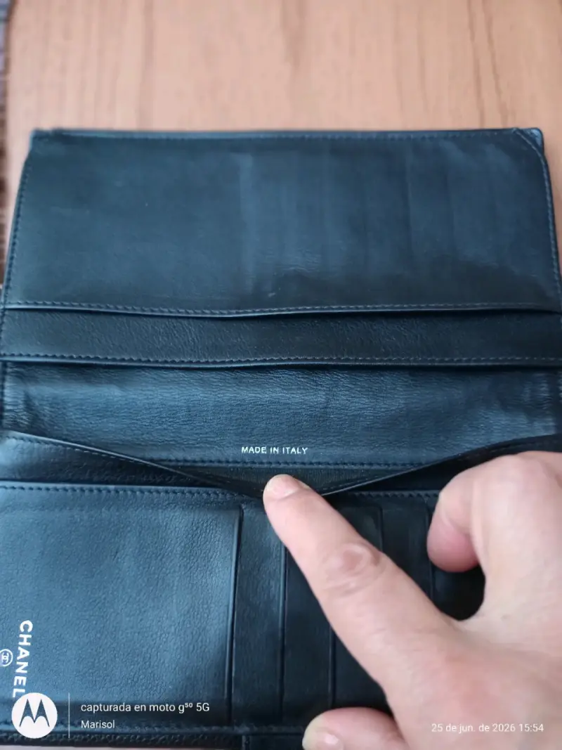 Cartera de cuero negra elegante - 4