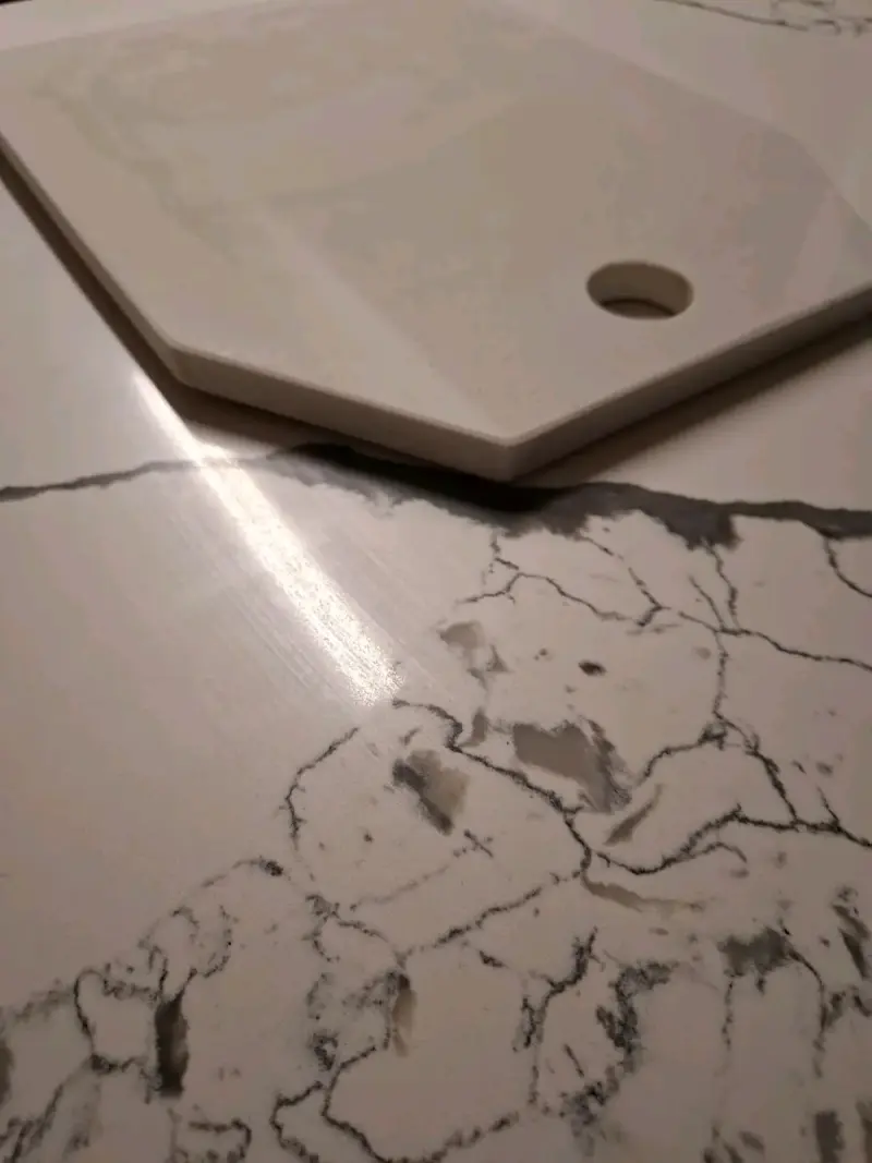 Tabla de cortar de mármol blanco - 3