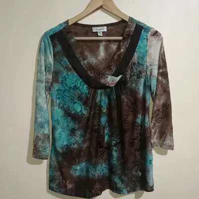 Blusa estampada de manga larga - miniatura 1
