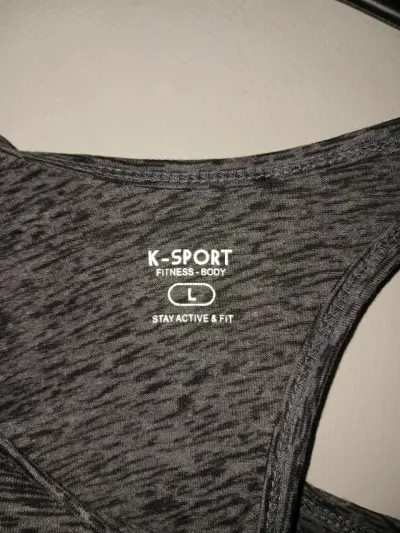 Polera Deportiva Gris Talla L - miniatura 2