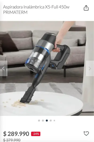 Aspiradora inalámbrica Primaterm X5-Full 450W - miniatura 3