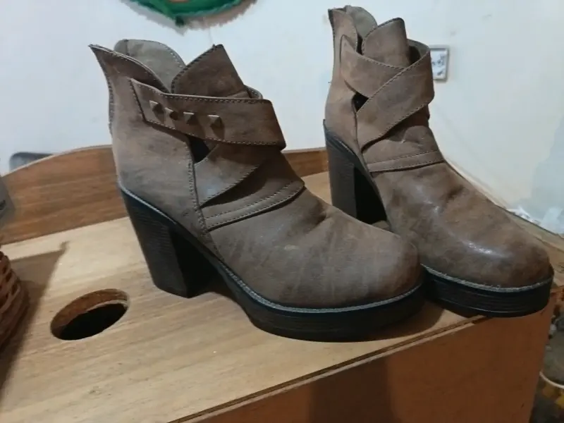 Botines de tacón alto marrones - 3