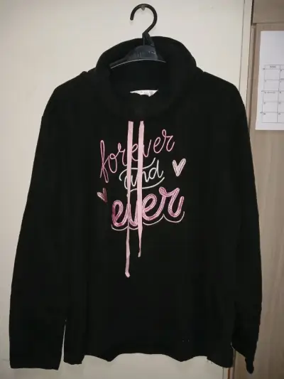 Conjunto de Pijama de Polar Negro, talla L. - miniatura 1