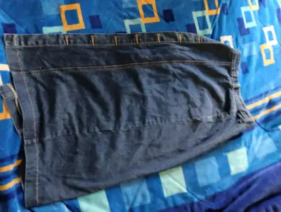 Falda larga de mezclilla azul marca shein - miniatura 1