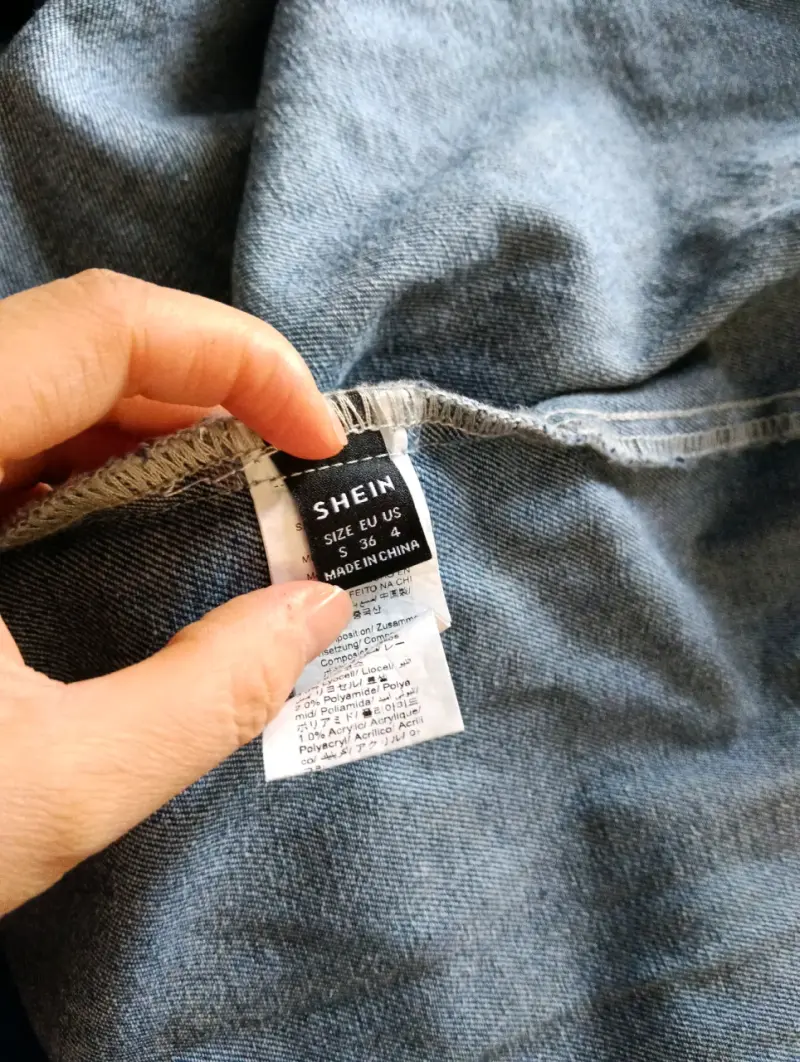Falda larga de mezclilla azul marca shein - 3