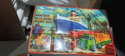 Caja de acuarelas vintage - miniatura 1
