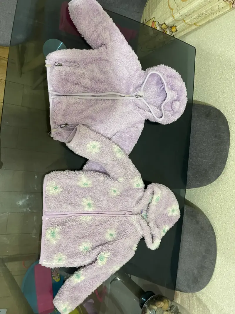 Chaquetas de peluche para niña color lila