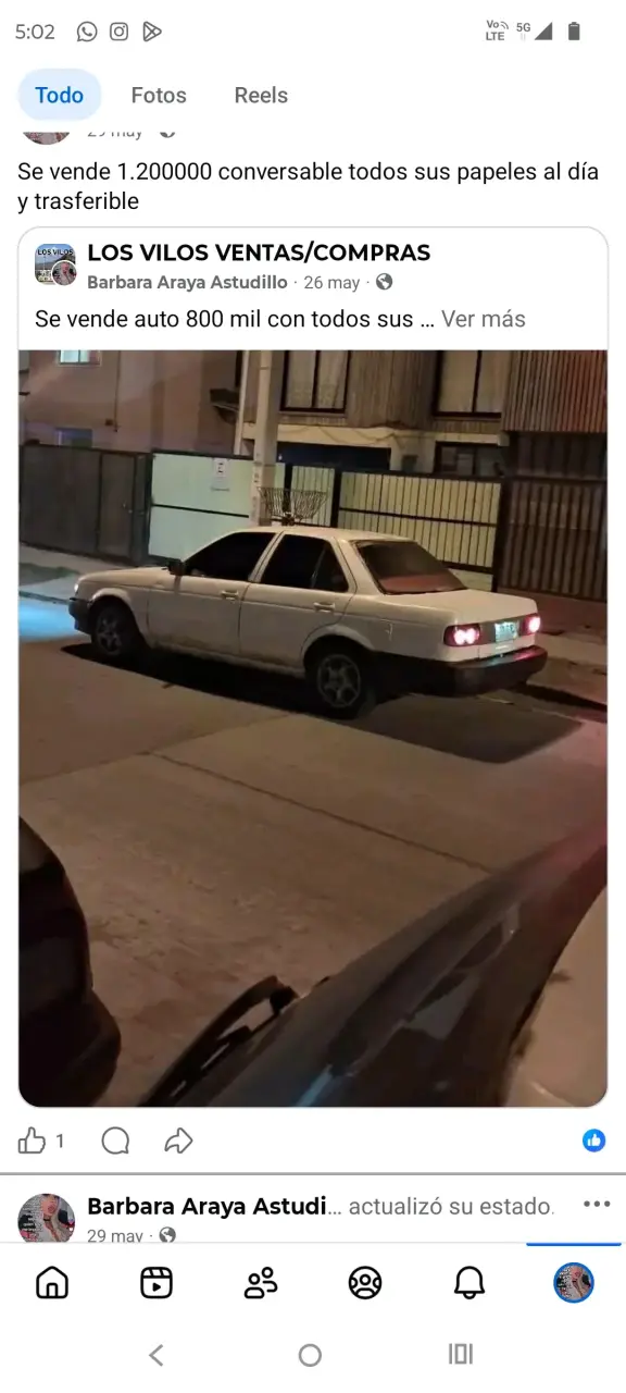 Auto usado en buen estado con papeles al día