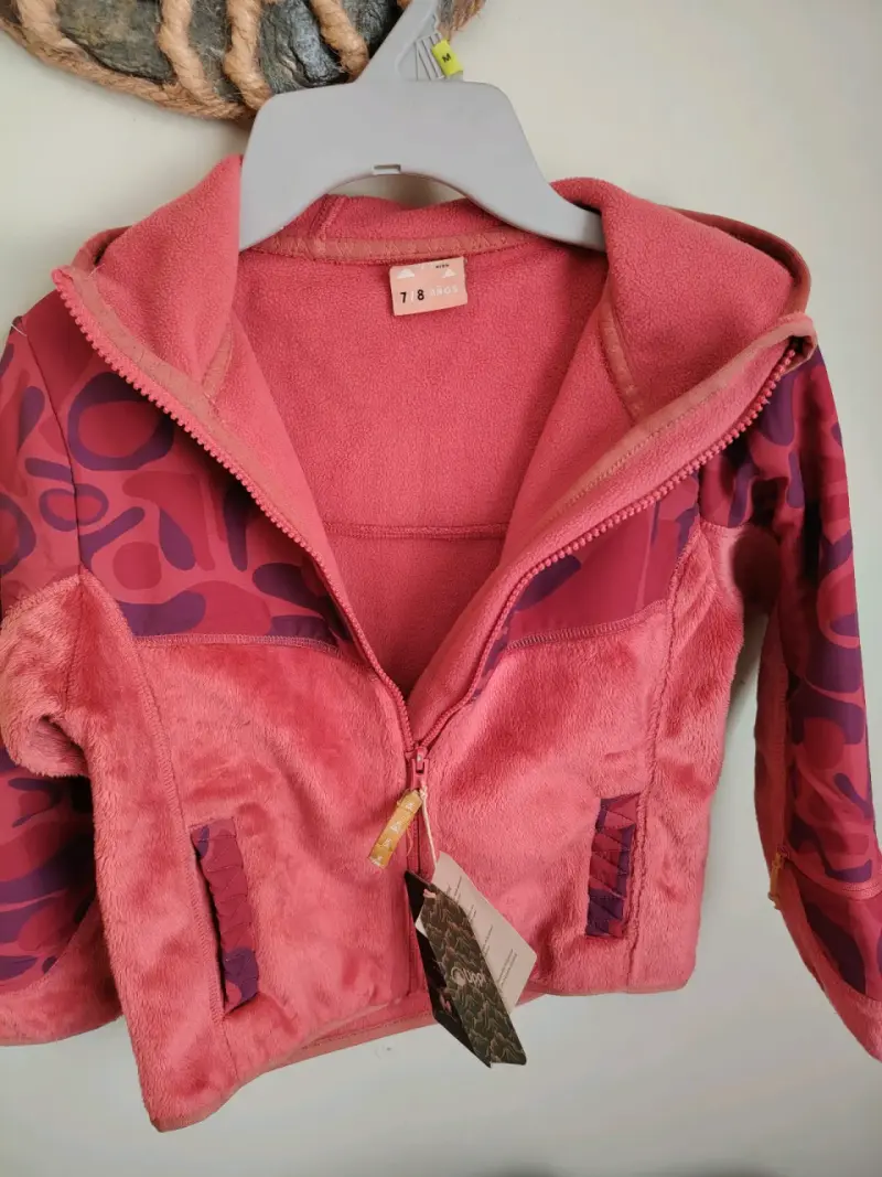 Chaqueta polar infantil rosada talla 7-8 años - 1