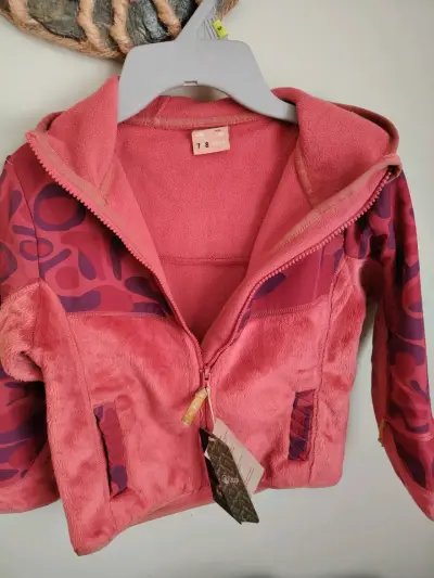 Chaqueta polar infantil rosada talla 7-8 años - miniatura 1