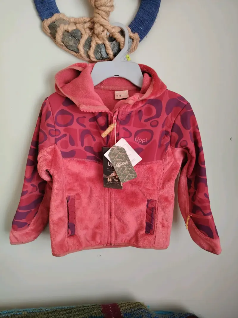 Chaqueta polar infantil rosada talla 7-8 años - 2