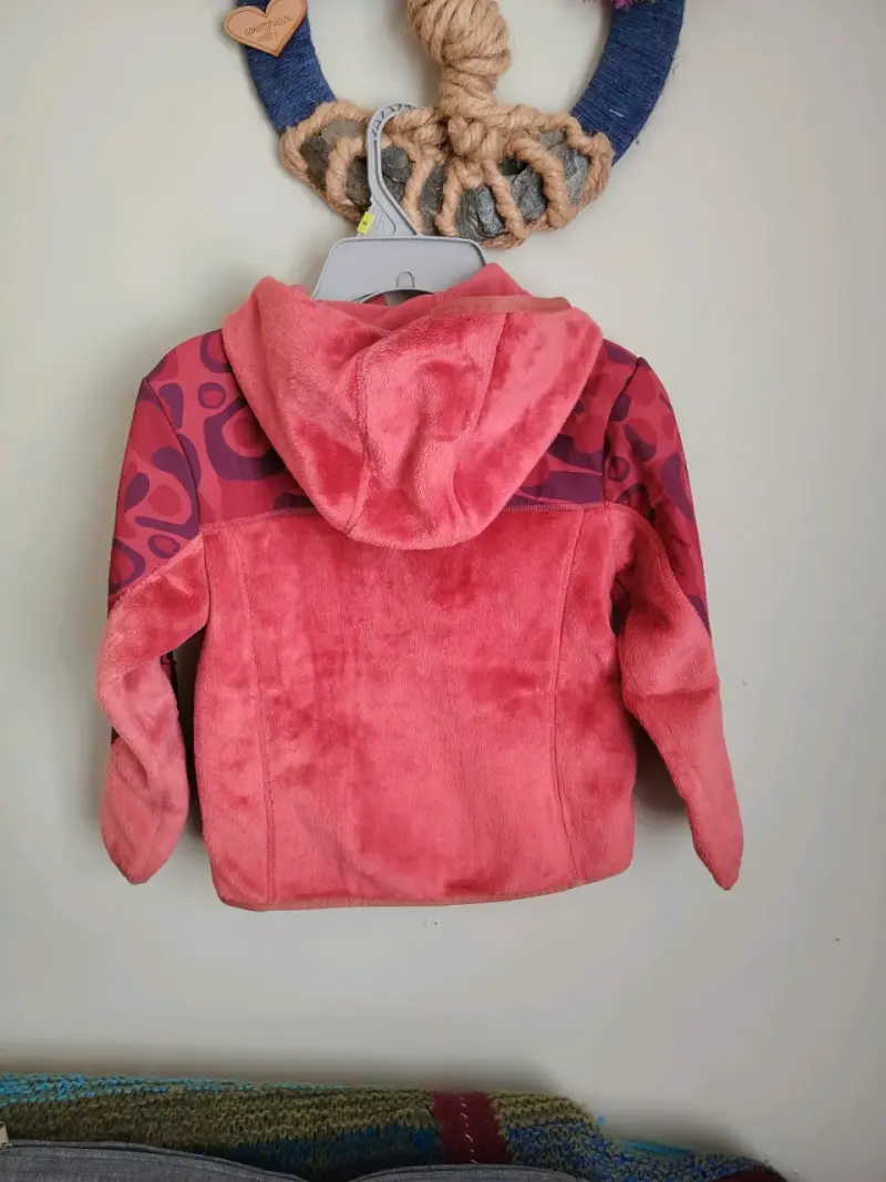 Chaqueta polar infantil rosada talla 7-8 años - 3